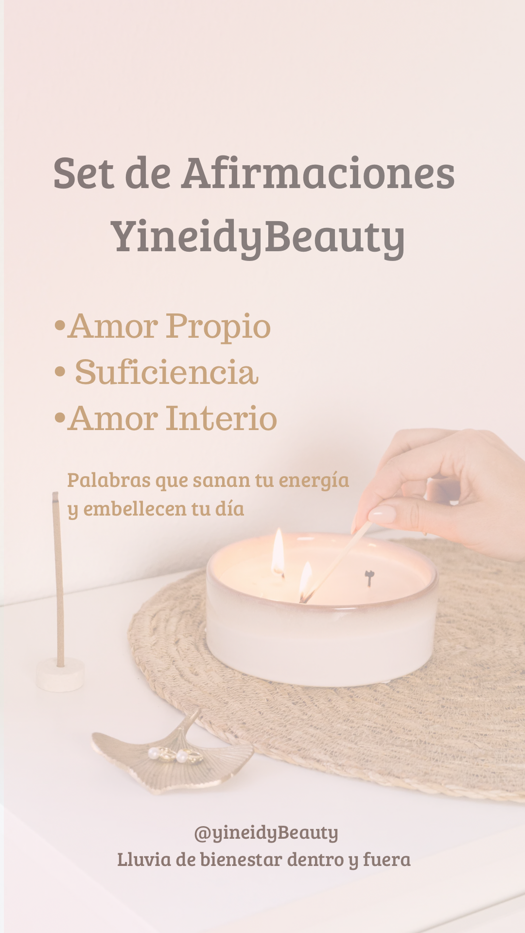 Set de Afirmaciones YineidyBeauty – Amor Propio, Suficiencia y Amor Interior (PDF imprimible)