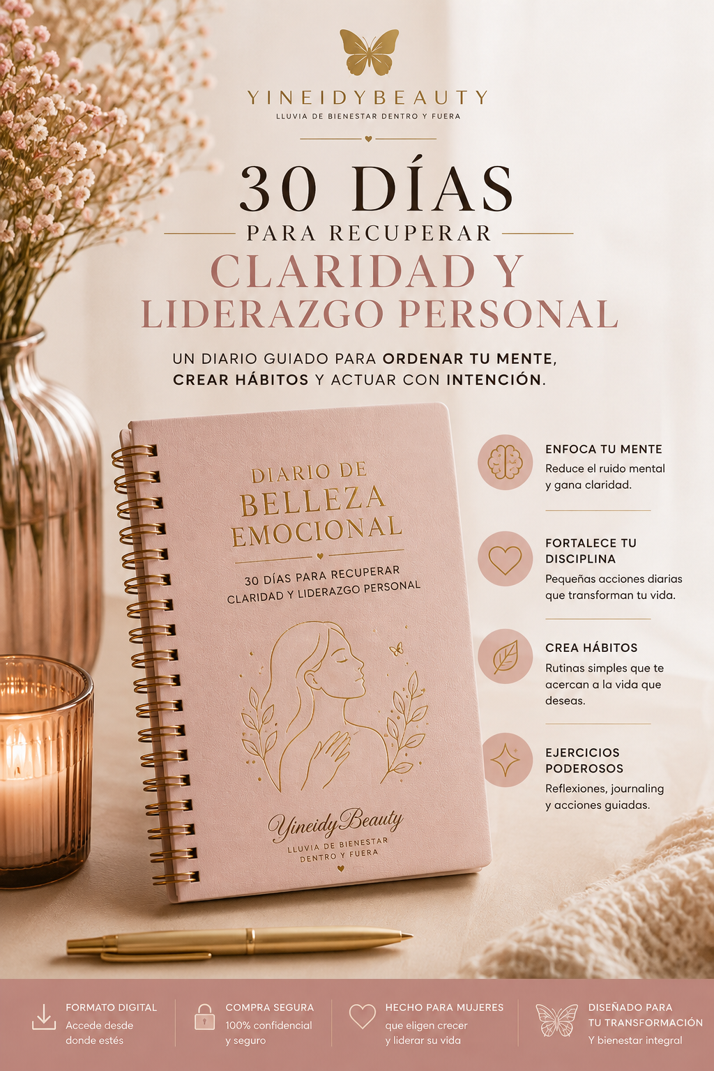 Diario de Belleza Emocional | 30 días para recuperar claridad y liderazgo personal